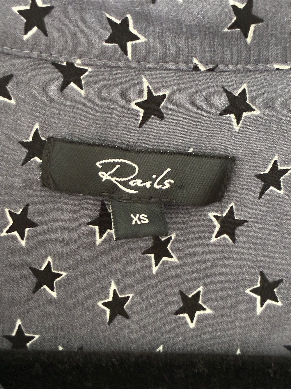 Rails Size XS Rhett Midnight Stars Button-Down Top - Picture 8 of 8